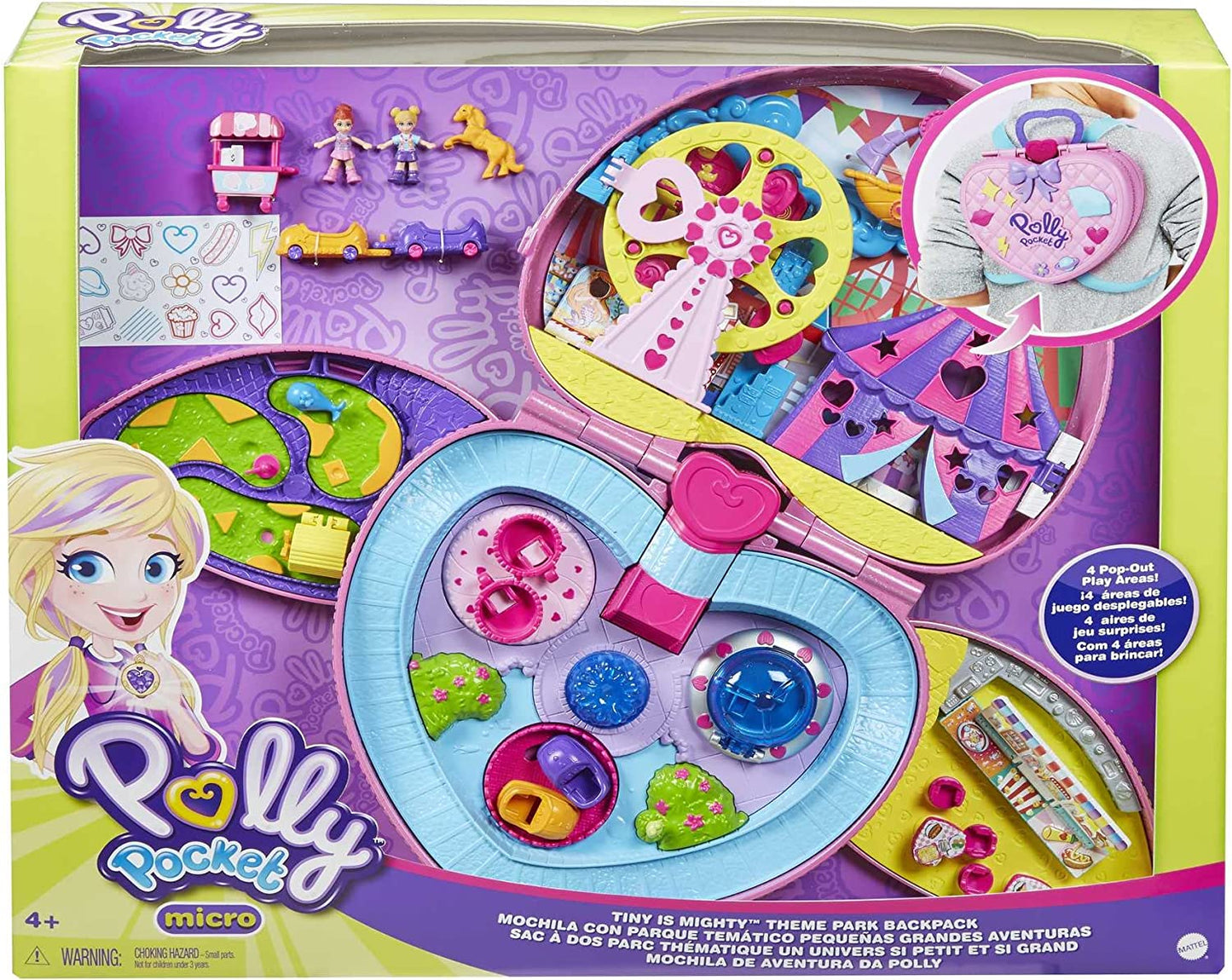 Polly Pocket Tiny Mighty Backpack Compact Playset