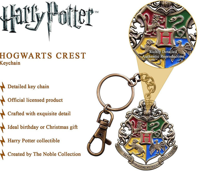 Harry Potter Officially Licensed  Hogwarts Crest Keychain, Infinity Collectables