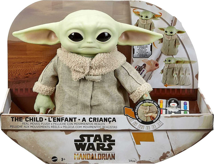 Star Wars Mandalorian The Child Baby Yoda Real Moves Plush, Infinity Collectables