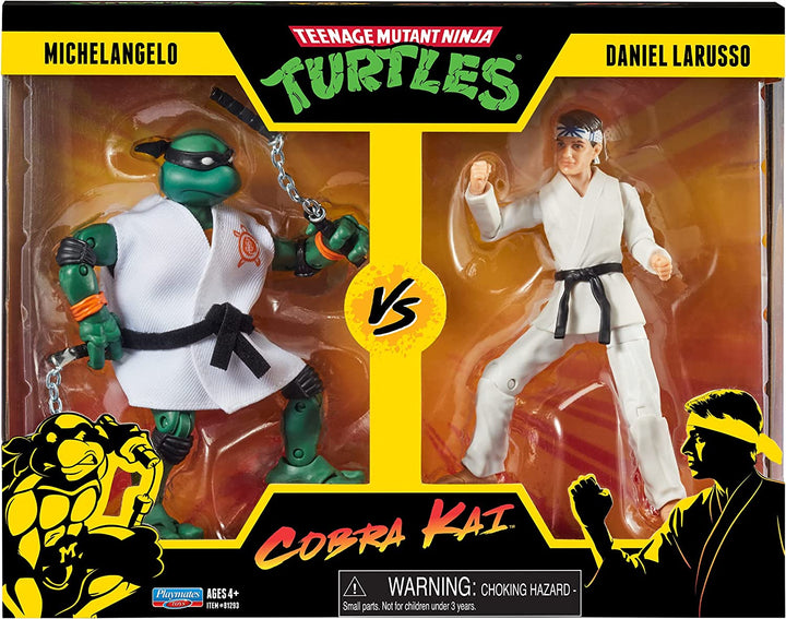 TMNT x Cobra Kai Michelangelo vs. Daniel LaRusso Two-Pack, Infinity Collectables