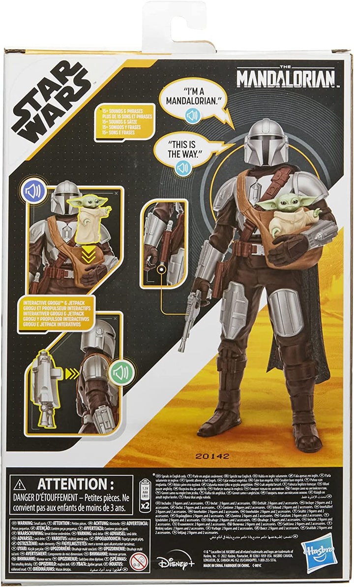 Star Wars: The Mandalorian 12" Electronic Action Figure - The Mandalorian and Grogu, Infinity Collectables