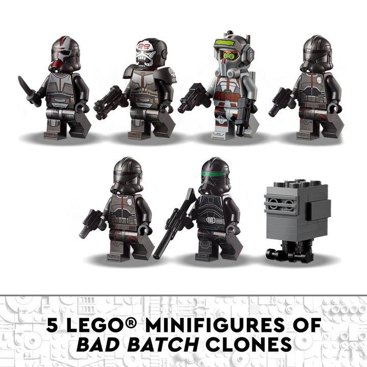 LEGO 75314 Star Wars The Bad Batch Attack Shuttle Set with Gonk Droid