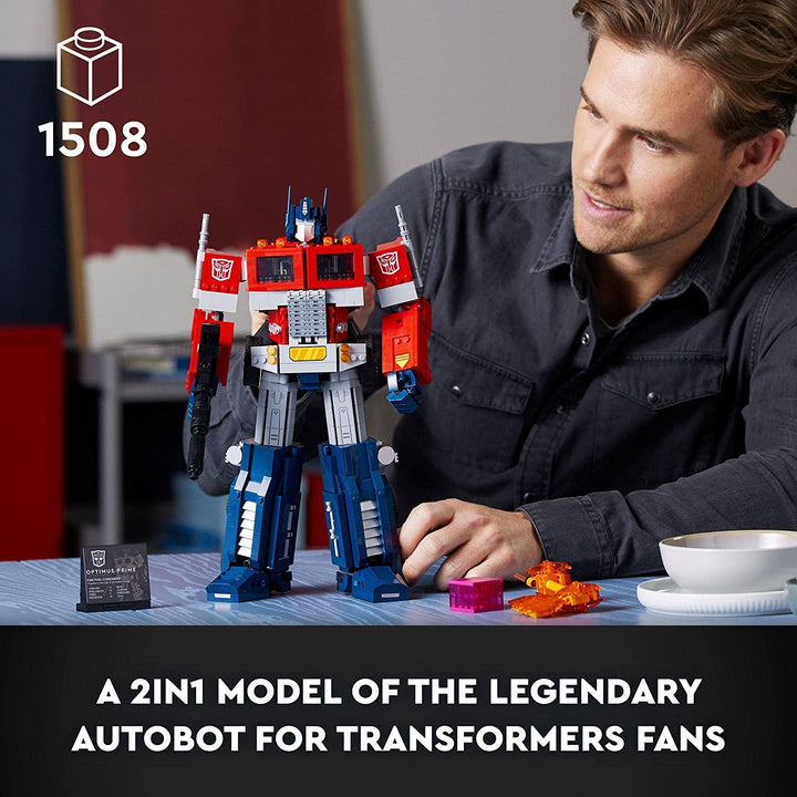 LEGO Icons 10302 Optimus Prime Transformers Robot Model Set