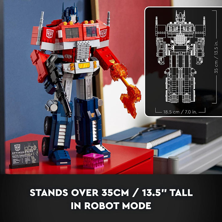LEGO Icons 10302 Optimus Prime Transformers Robot Model Set
