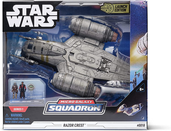 Star Wars 7" Micro Galaxy Squadron - Razor Crest Vehicle and Figures