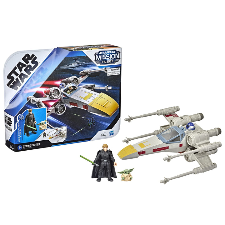 Star Wars Mission Fleet Luke Skywalker & Grogu X-Wing Fighter Figure and Vehicle