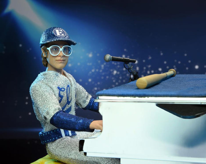 NECA Elton John with Piano (Live 1975) Deluxe 8" Clothed Action Figure