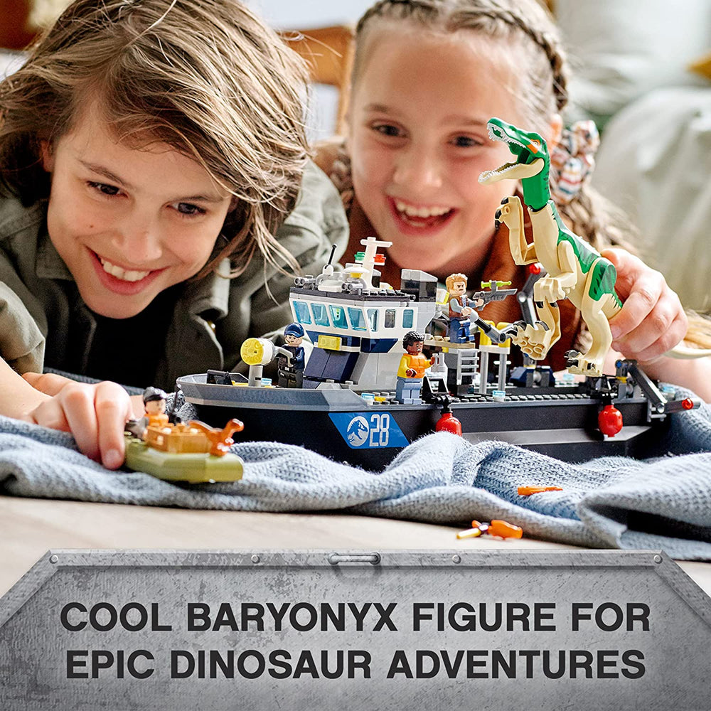 LEGO 76942 Jurassic World: Baryonyx Dinosaur Boat Escape Set, Infinity Collectables