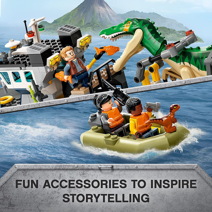 LEGO 76942 Jurassic World: Baryonyx Dinosaur Boat Escape Set, Infinity Collectables