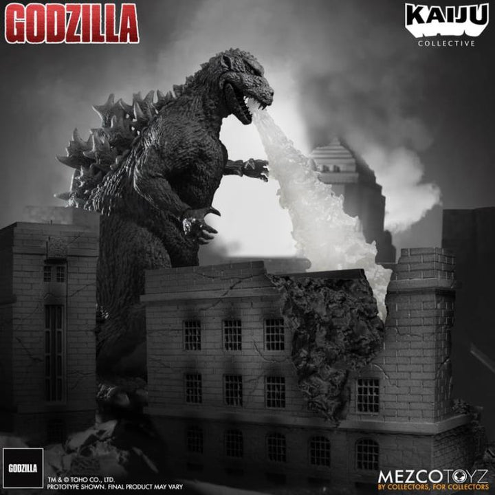 Mezco Godzilla (1954) Kaiju Collective Godzilla (Black & White)