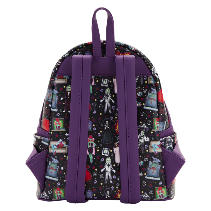 Loungefly Beetlejuice Icons All Over Print Mini Backpack