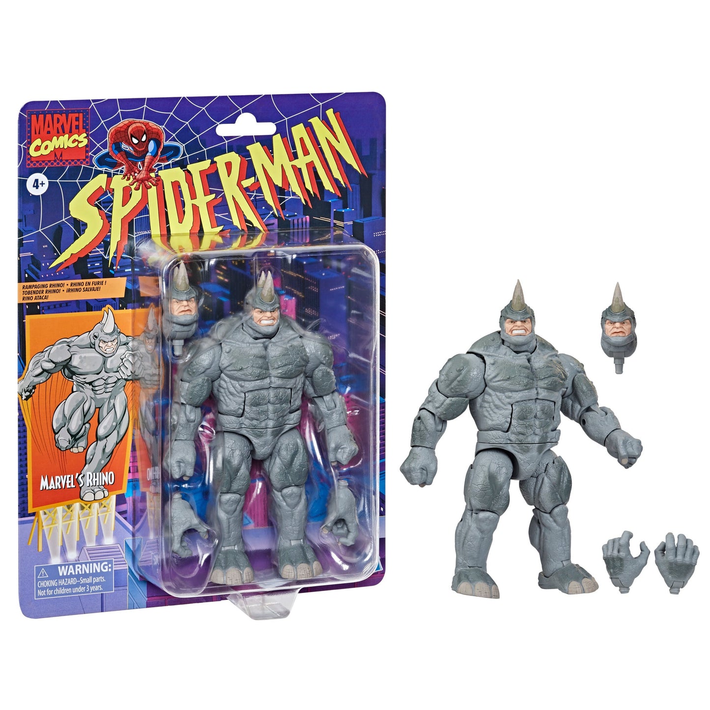 Marvel Legends Spider-Man Retro Collection Deluxe Rhino Action Figure, Infinity Collectables , Uncategorized