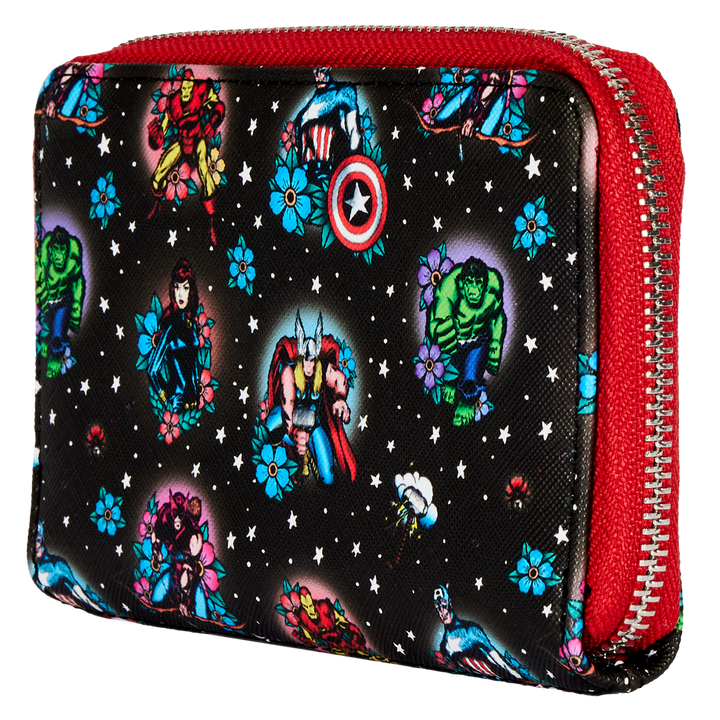 Loungefly Marvel Avengers Tattoo Zip Around Wallet