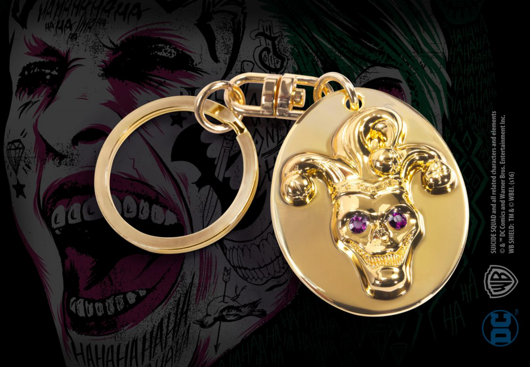 Suicide Squad Officially Licensed Gold Joker Keychain, Infinity Collectables