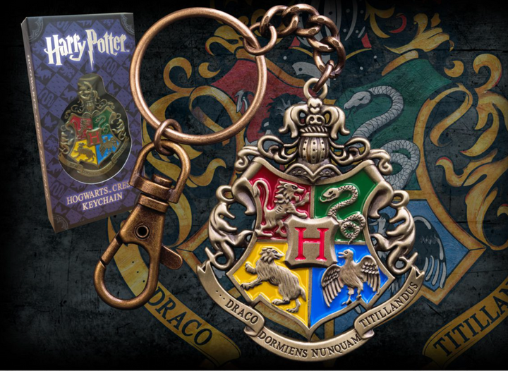 Harry Potter Officially Licensed  Hogwarts Crest Keychain, Infinity Collectables