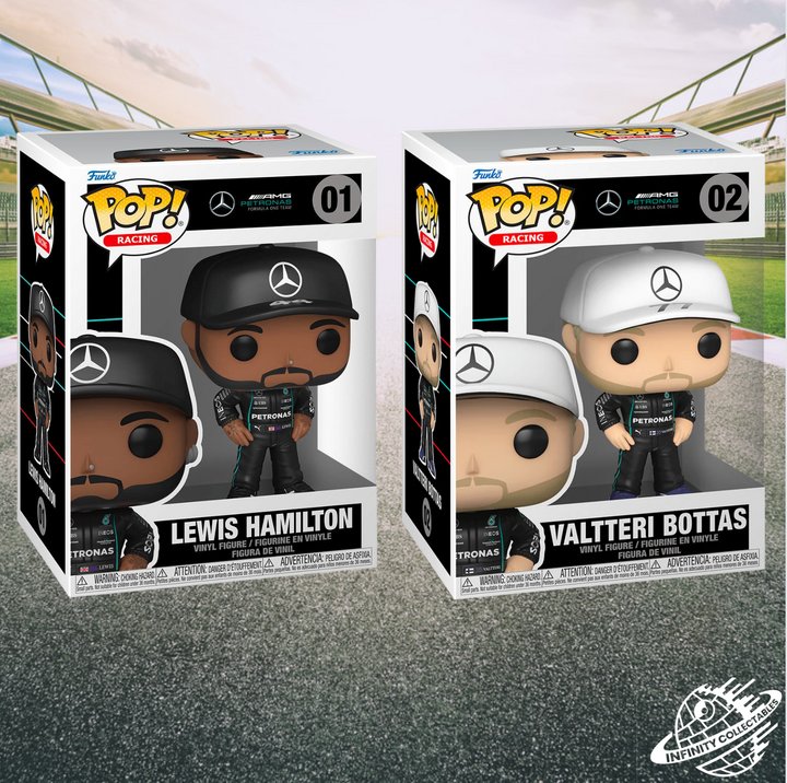 Formula 1 POP! Vinyl Figure Lewis Hamilton & Valtteri Bottas Bundle, Infinity Collectables