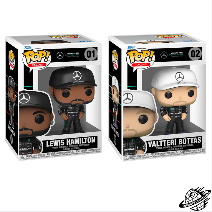 Formula 1 POP! Vinyl Figure Lewis Hamilton & Valtteri Bottas Bundle, Infinity Collectables