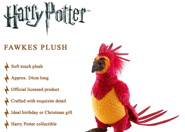 Official Harry Potter Fawkes Plush, Infinity Collectables
