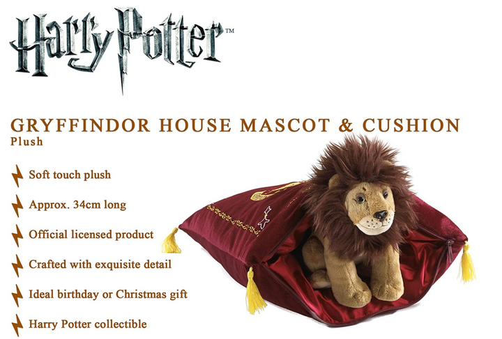 Harry Potter Gryffindor House Mascot Plush & Cushion