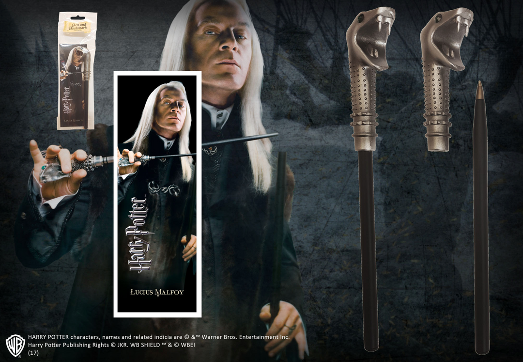 Lucius Malfoy Wand Pen and Bookmark
