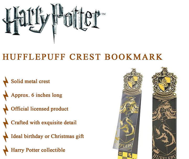 Harry Potter Hufflepuff Crest Bookmark