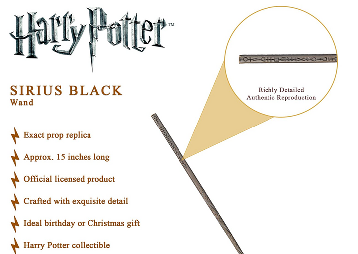 Harry Potter Sirius Black’s Wand (Window Box)