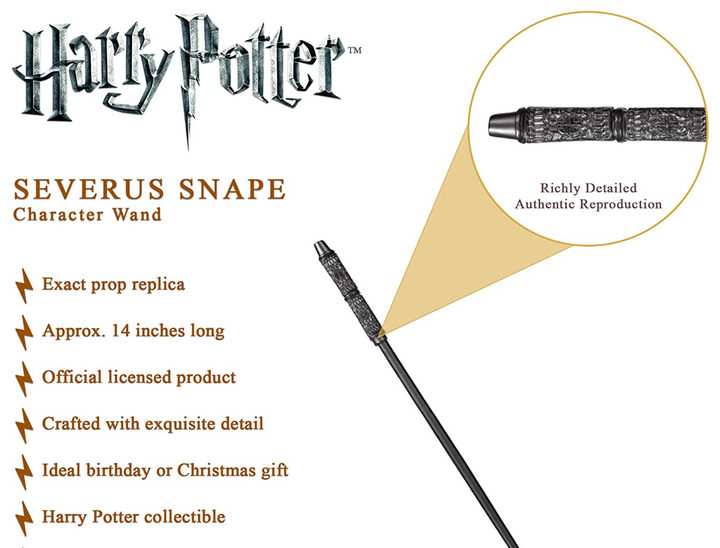 Official Harry Potter Professor Severus Snape Wand (Character Box Version)