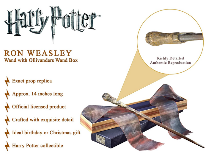 Official Ron Weasley Wand in Ollivanders Box