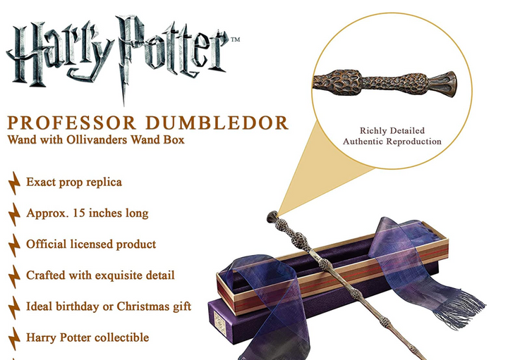Official Professor Dumbledore Wand in Ollivanders Box