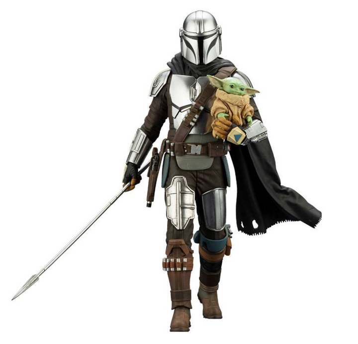 Kotobukiya The Mandalorian ARTFX Statue - The Mandalorian & Grogu with Beskar Staff