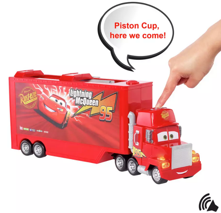 Disney Pixar Cars Track Talkers Chat & Haul Mack Hauler Playset