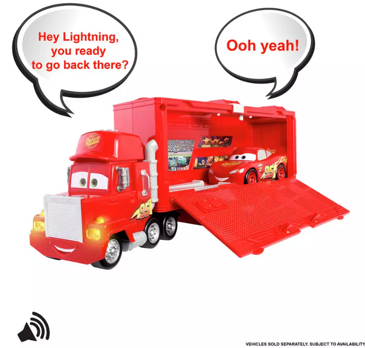 Disney Pixar Cars Track Talkers Chat & Haul Mack Hauler Playset