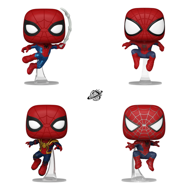 Spider Man No Way Home Funko Pop! Vinyl Figures Spider Man (4) Bundle
