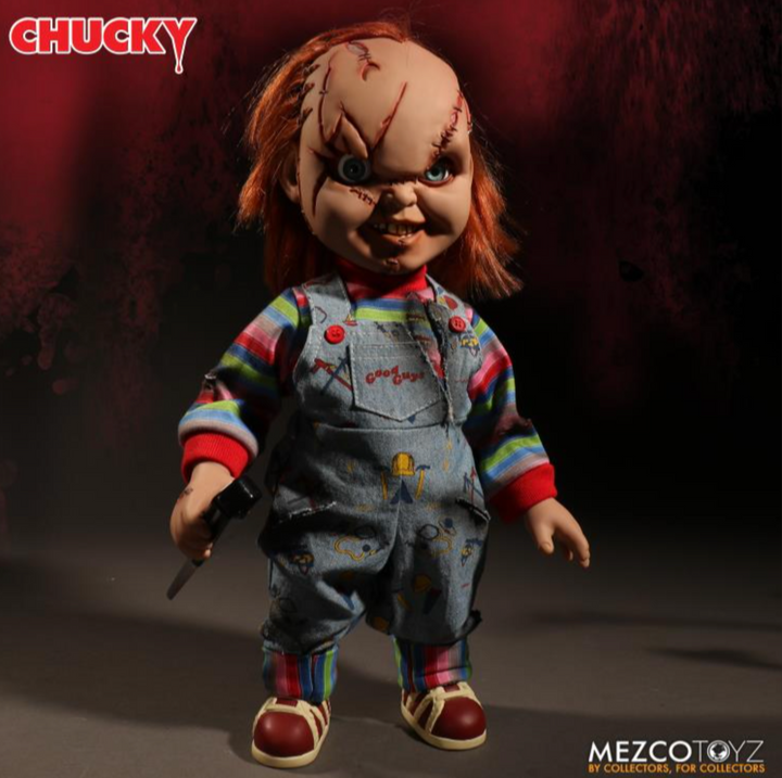 Bride of Chucky Mezco Designer Series Talking Scarred Chucky
