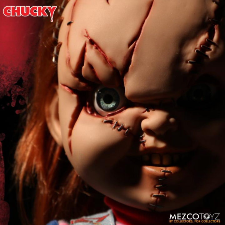 Bride of Chucky Mezco Designer Series Talking Scarred Chucky