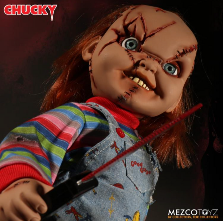 Bride of Chucky Mezco Designer Series Talking Scarred Chucky