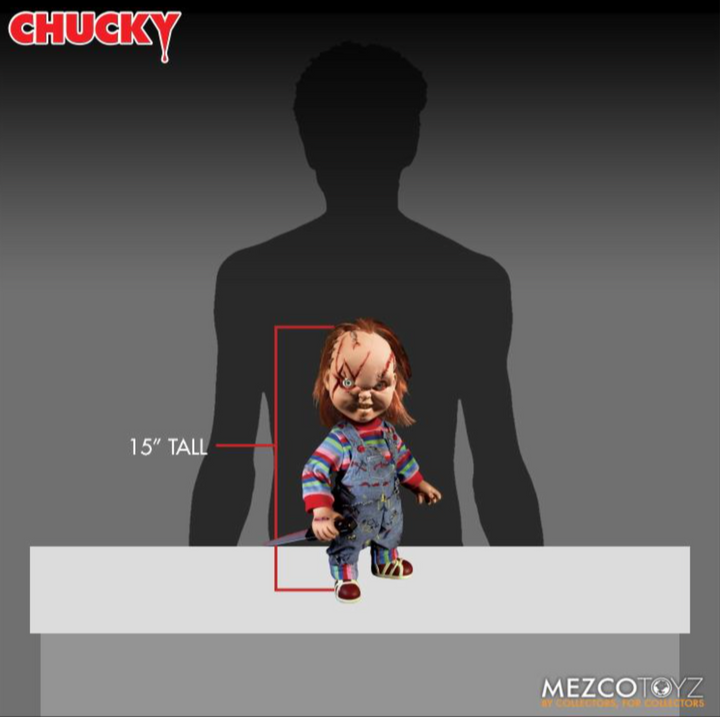 Bride of Chucky Mezco Designer Series Talking Scarred Chucky