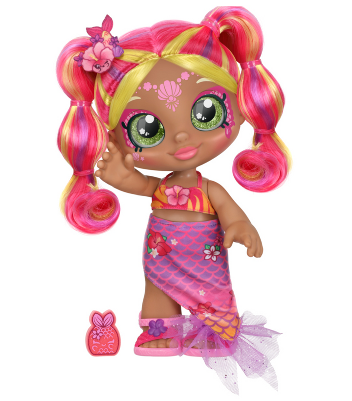 Kindi Kids Dress Up Magic Tropicarla Mermaid Face Paint Reveal Doll
