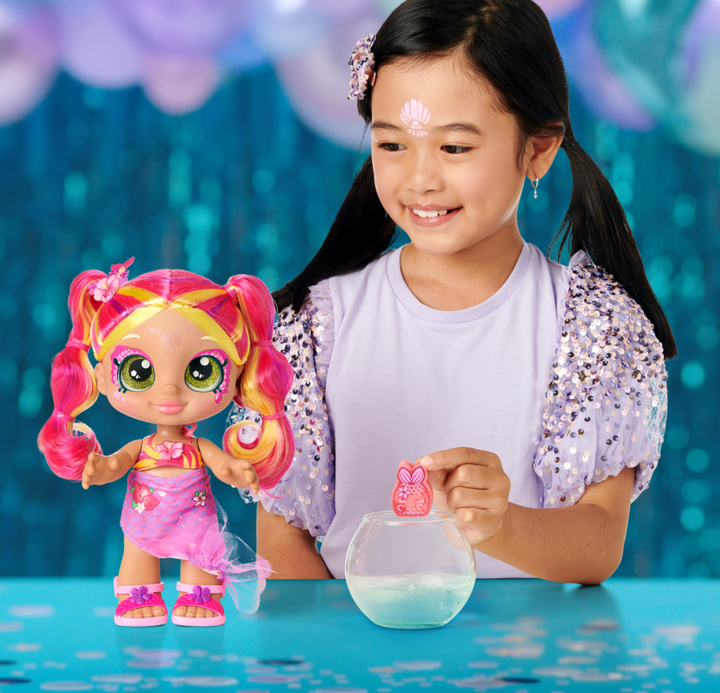 Kindi Kids Dress Up Magic Tropicarla Mermaid Face Paint Reveal Doll