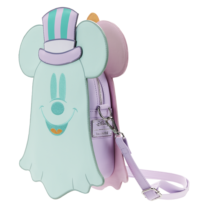 Loungefly Disney Mickey and Minnie Mouse Pastel Ghost Double Sided Crossbody Bag