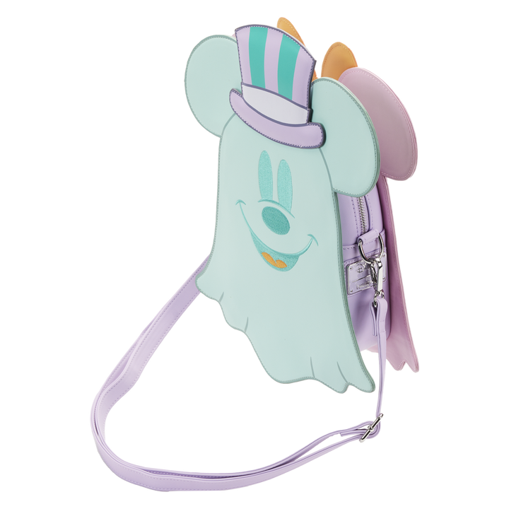 Loungefly Disney Mickey and Minnie Mouse Pastel Ghost Double Sided Crossbody Bag