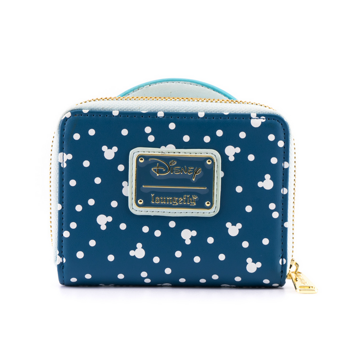 Loungefly Disney Snowman Mickey Minnie Snow Globe Zip Around Wallet