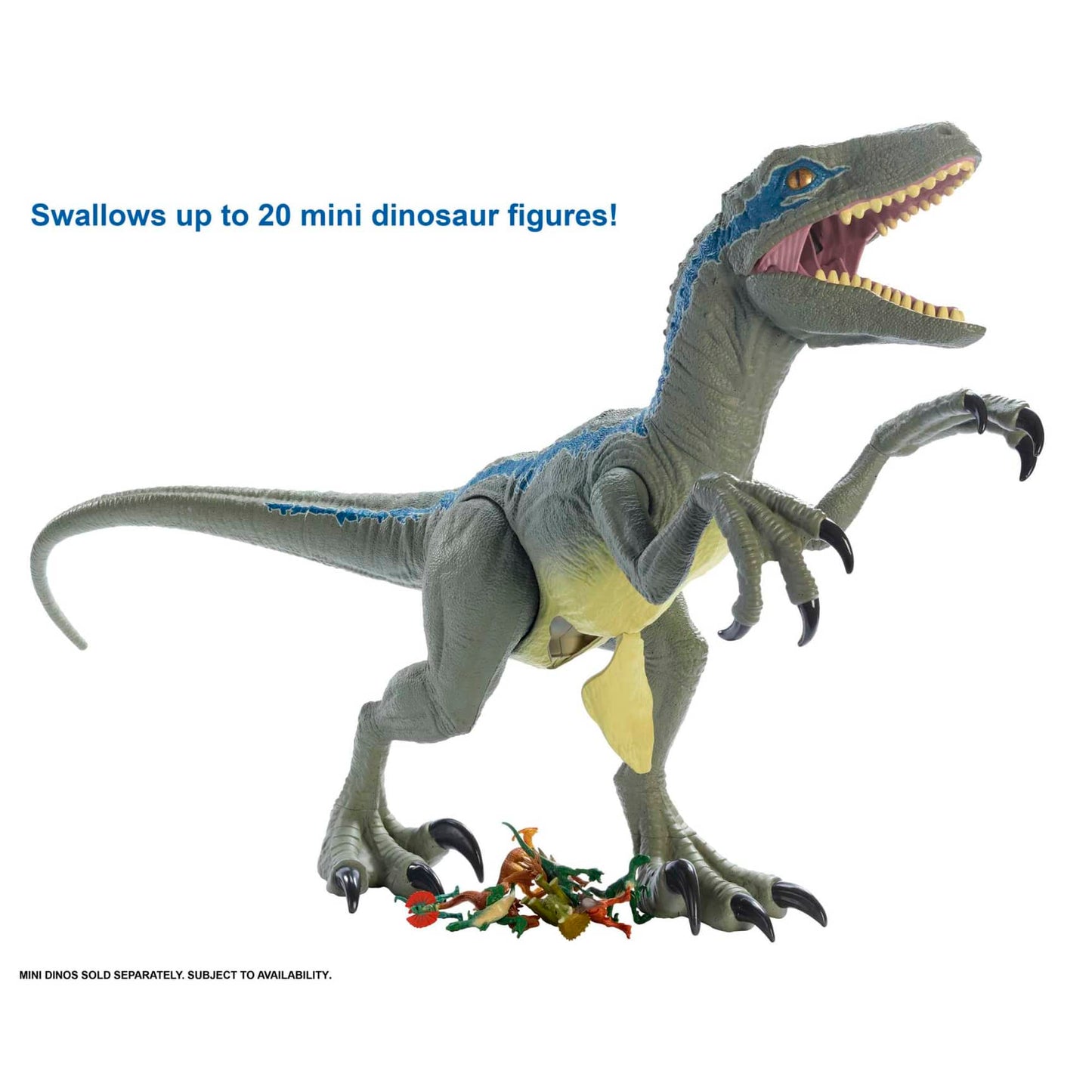 Jurassic World Large Dinosaur Figure Super Colossal Velociraptor Blue