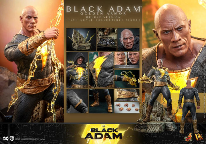 Hot Toys 1/6th Scale Black Adam (Gold Armour) Deluxe Version