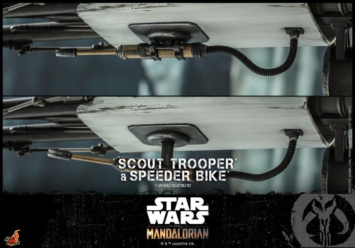 Hot Toys Star Wars The Mandalorian 1/6 Scout Trooper and Speeder Bike, Infinity Collectables