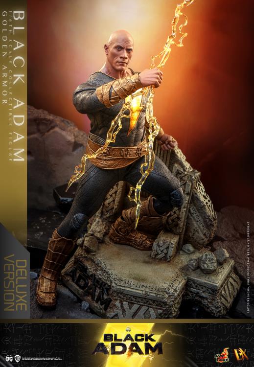 Hot Toys 1/6th Scale Black Adam (Gold Armour) Deluxe Version