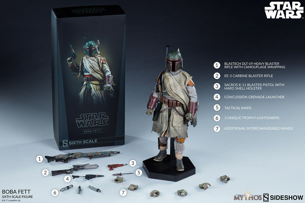 Sideshow Collectibles Star Wars Mythos Collection Boba Fett 1/6 Scale Figure, Infinity Collectables
