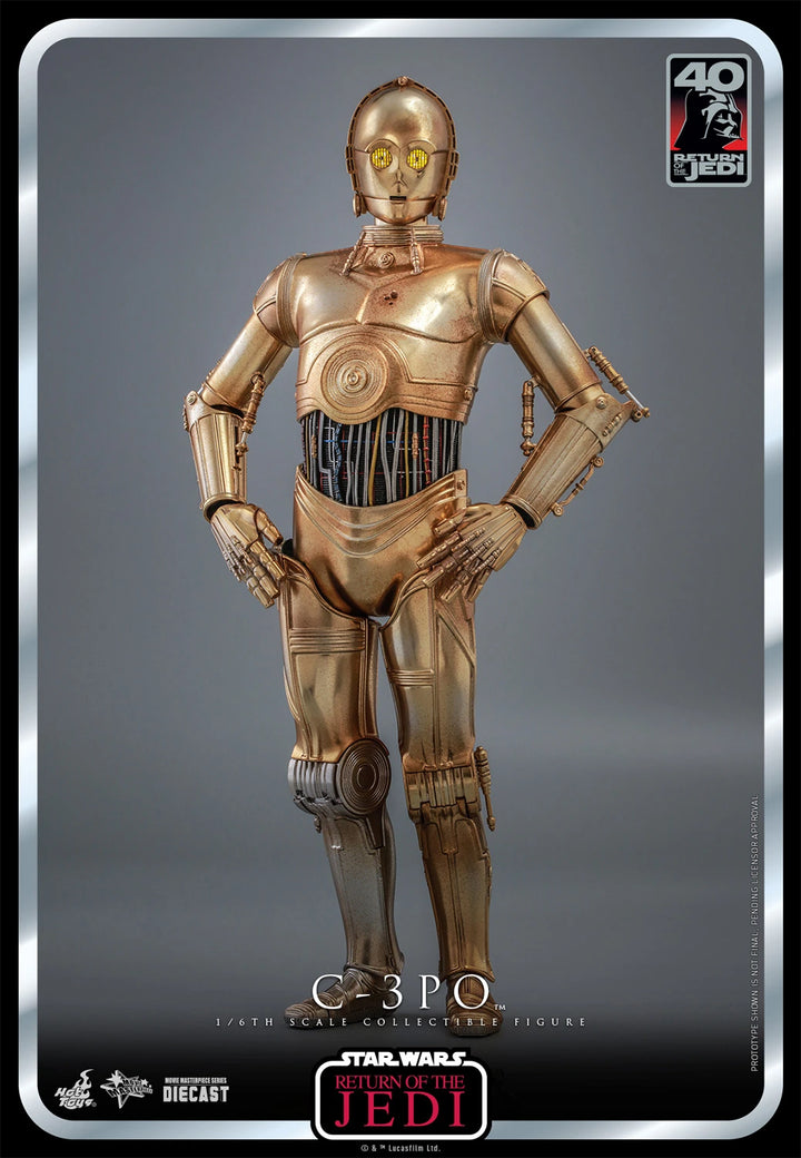 Hot Toys Star Wars Return of the Jedi 40th Anniversary 1/6th Scale C-3PO Figure