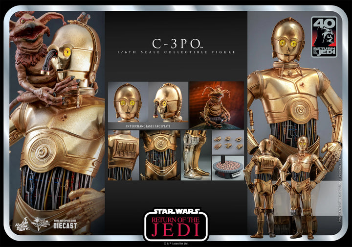 Hot Toys Star Wars Return of the Jedi 40th Anniversary 1/6th Scale C-3PO Figure