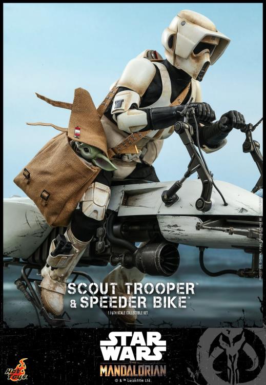 Hot Toys Star Wars The Mandalorian 1/6 Scout Trooper and Speeder Bike, Infinity Collectables